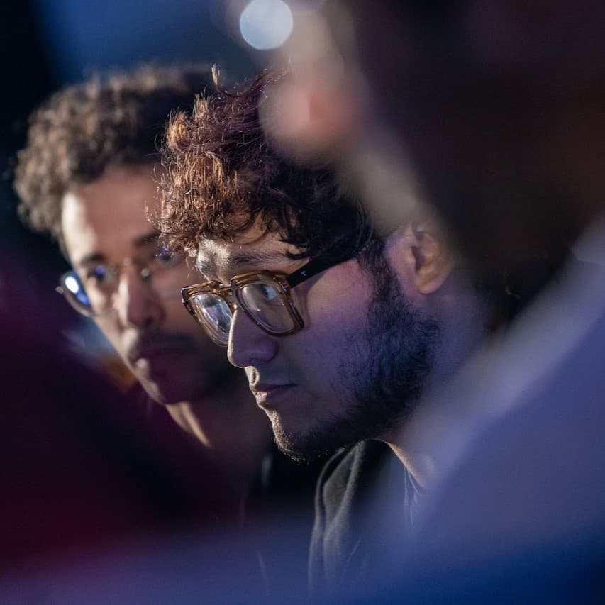 A focused competitor at a live event